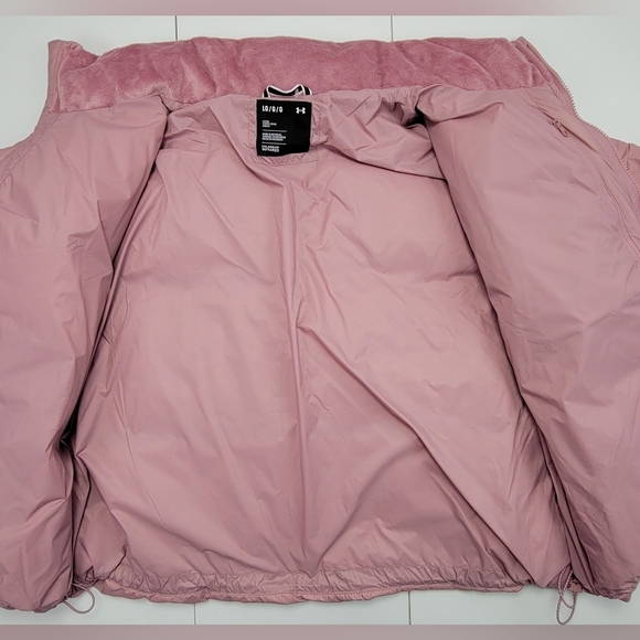 Under Armour Jacket Pink 700 Down Cold Gear Infrared 1378858 Women’s Size L New - Picture 8 of 14